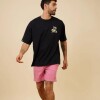 Remera Hombre M/Corta Alg.C/Estam.Espalda Rusty Negro
