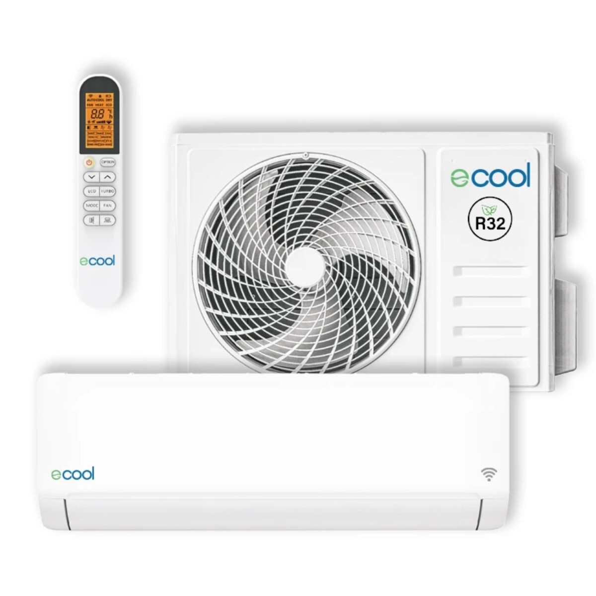 Aire Acondicionado inverter Ecool con Wifi 24000 BTU blanco 