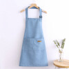 Delantal de Cocina Tela Lona con Ajuste Regulable Celeste