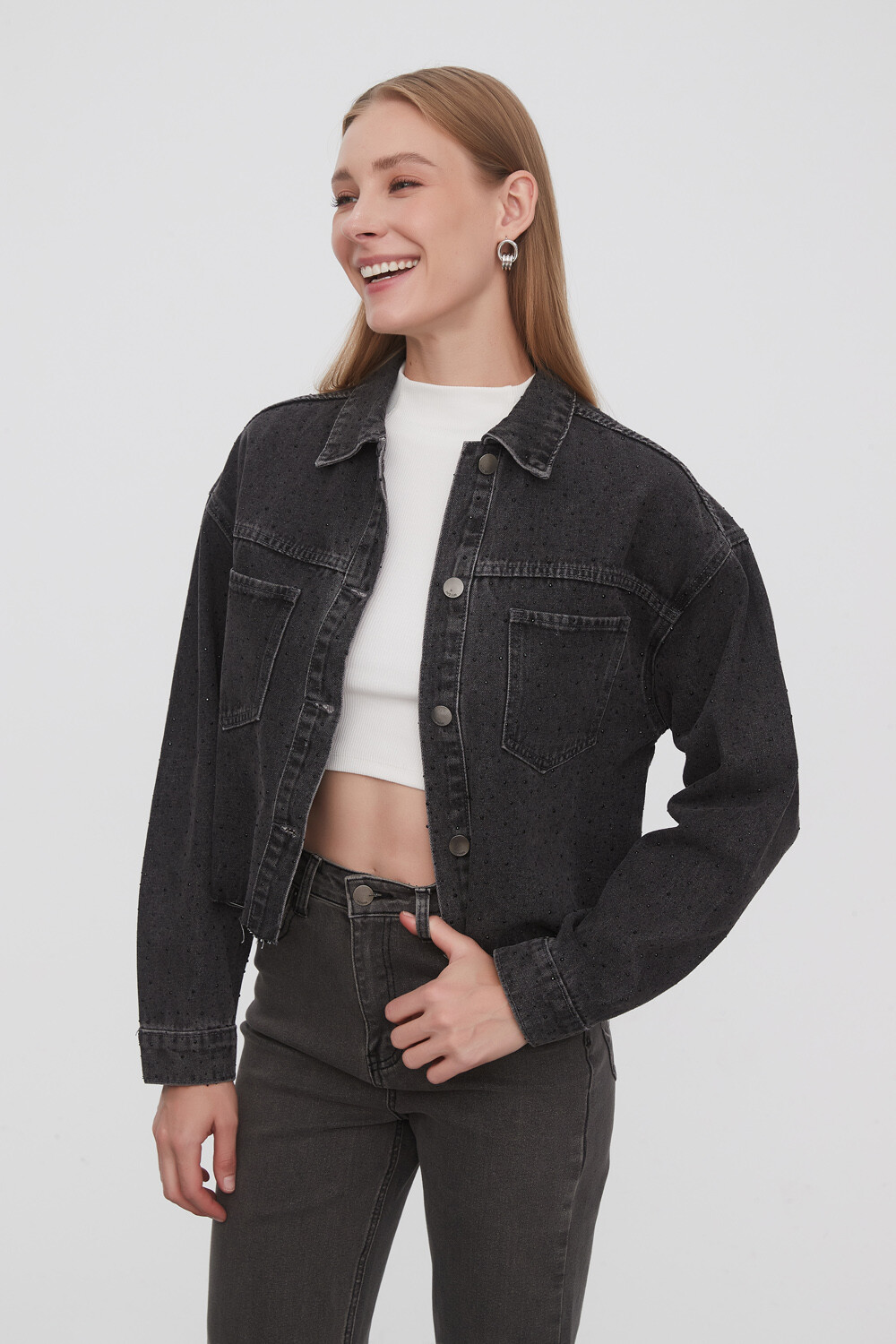 Campera Helen Gris Medio