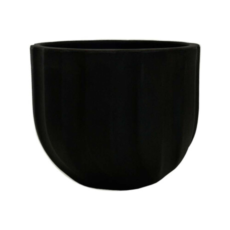 MACETA SPELLO ONDULATO 15X15CM NEGRA