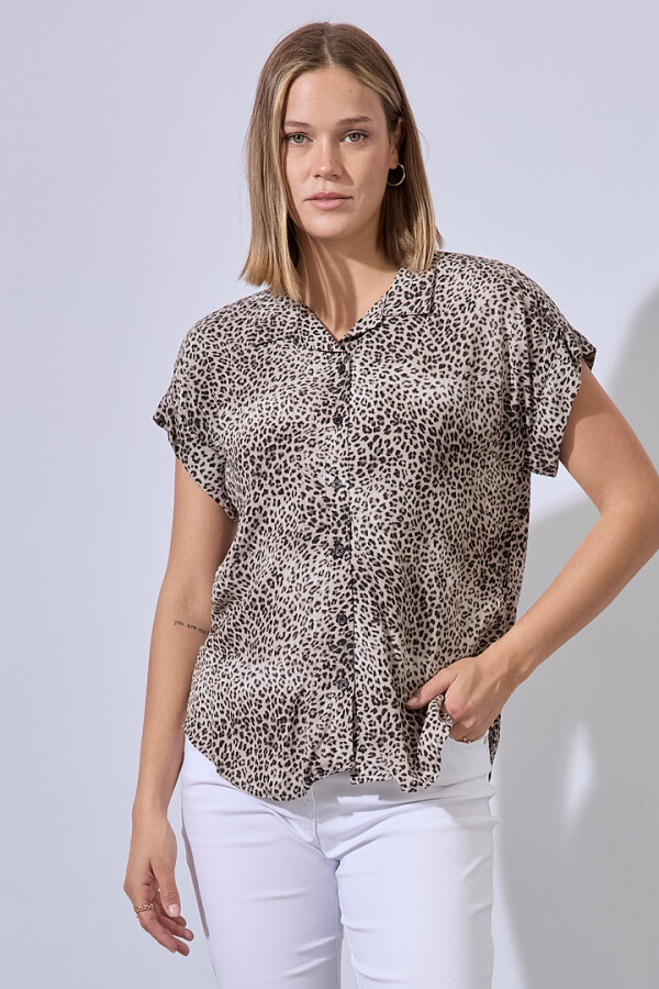 Camisa Animal Print GRIS/MULTI