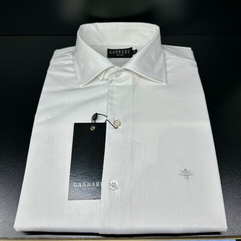 CAMISA DE LINO Blanco jaspeado