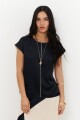 BLUSA LINO SATEN NEGRO