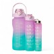 Pack De 3 Botellas De Agua Motivacional Gym Lila