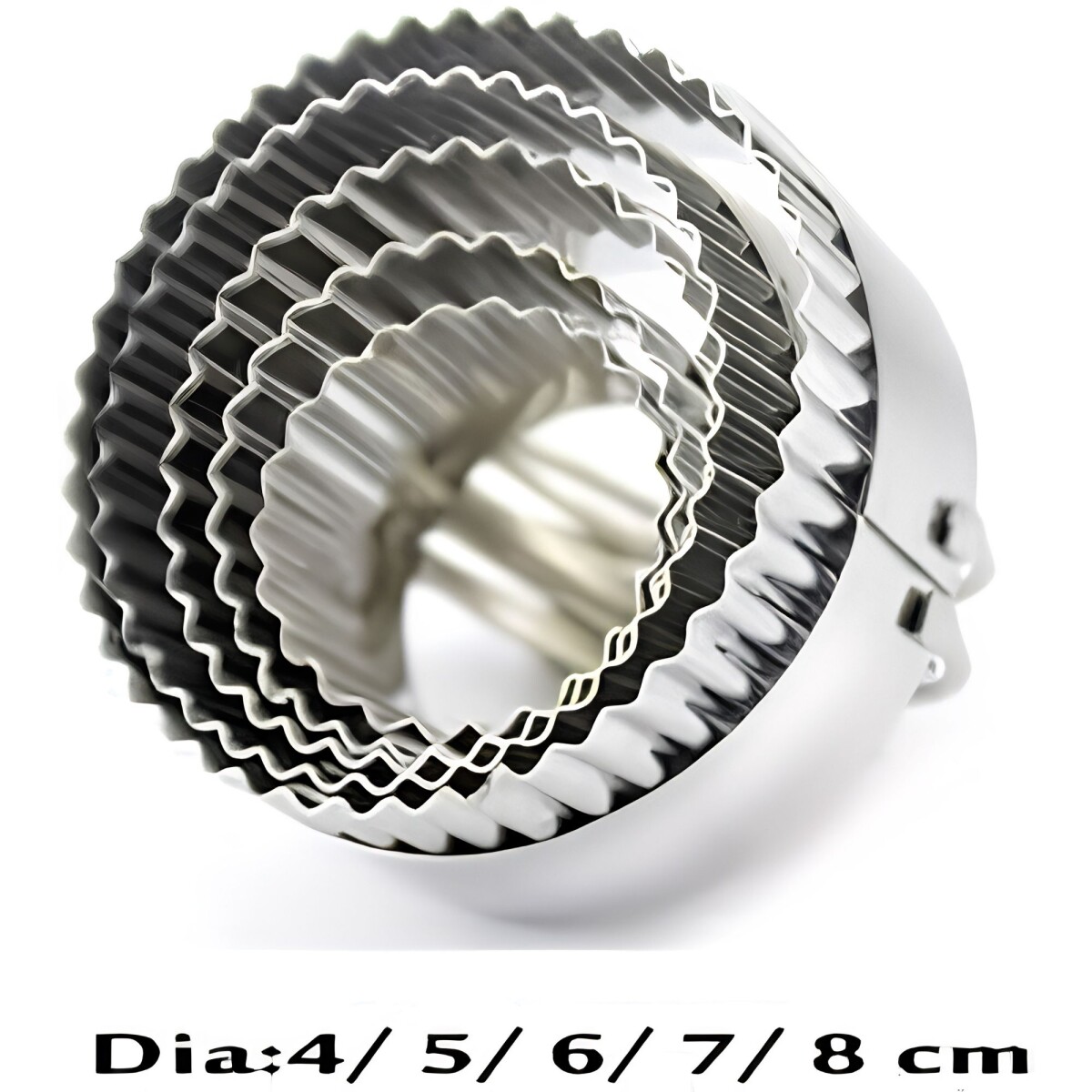 Juego de 5 cortantes redondos estriados | Basan DCS-05W 