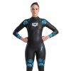 Traje De Neopreno De Competición Para Mujer Arena Woman's Powerskin Thunder Wetsuit Negro