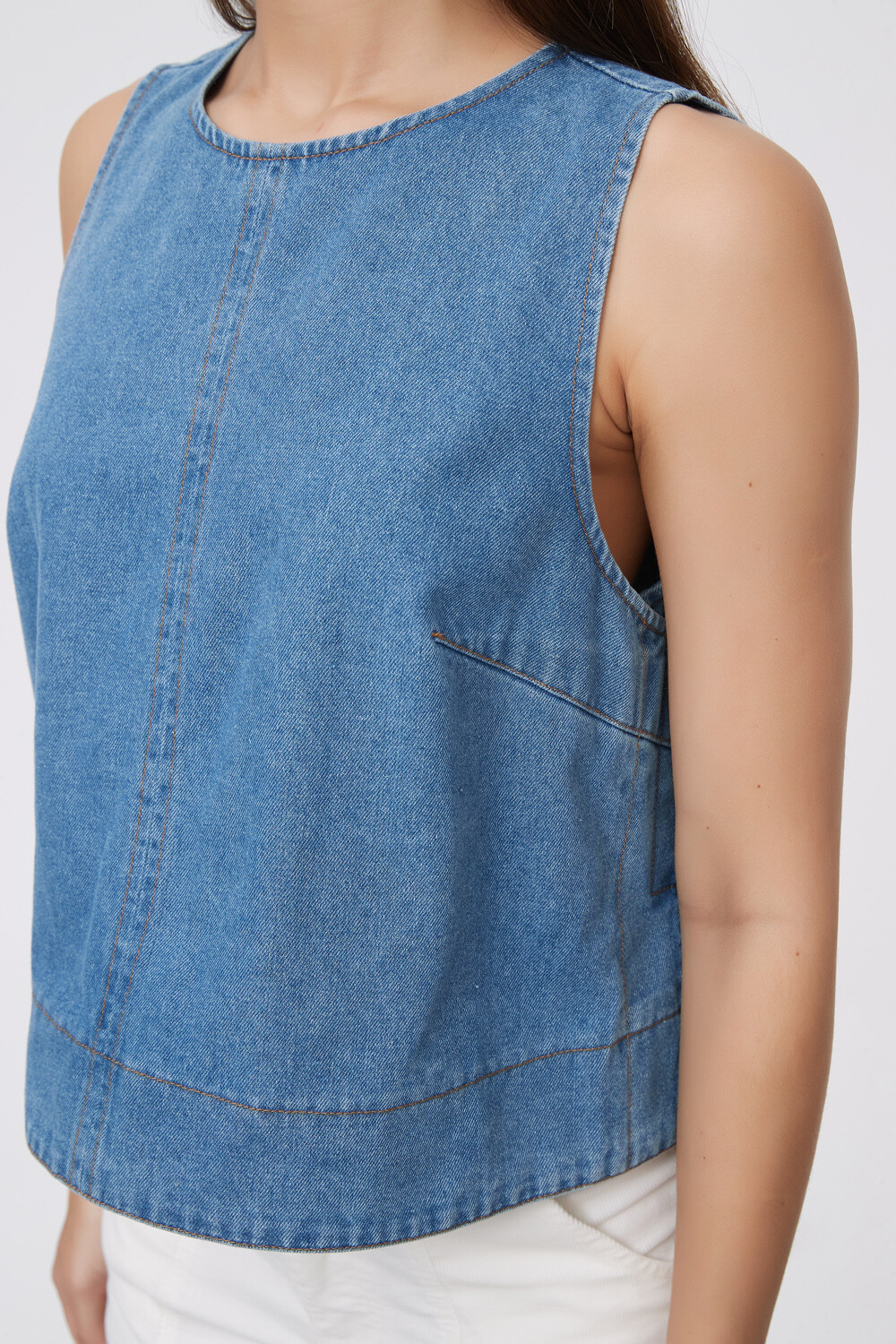 Blusa Wonk Azul Medio