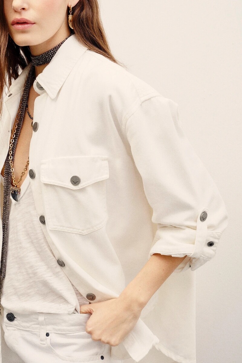 CAMISA BOY WHITE DENIM Blanco