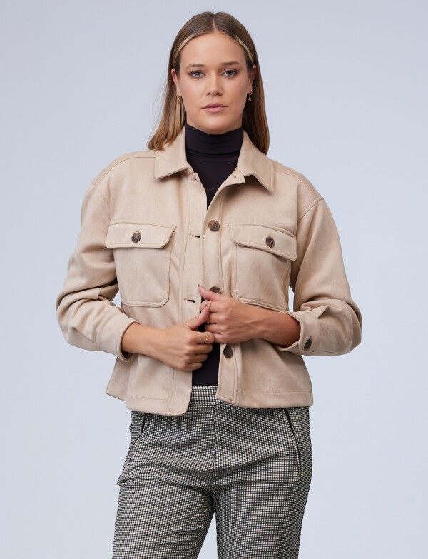 Chaqueta Suede TOSTADO
