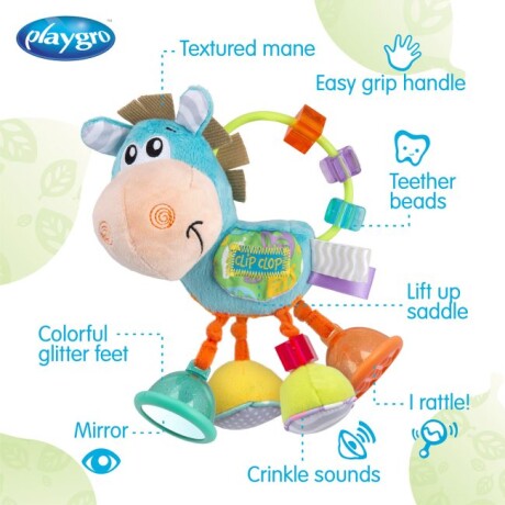 Sonajero para bebe PLAYGRO Clip clop