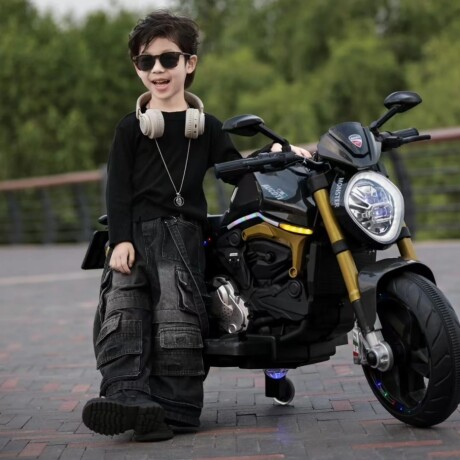 Moto Eléctrica Infantil Monster 666NE 12V NEGRO