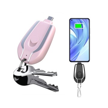 Cargador Portatil Power Bank Emergencia 1000mah Usb Tipo C Variante Color Rosa