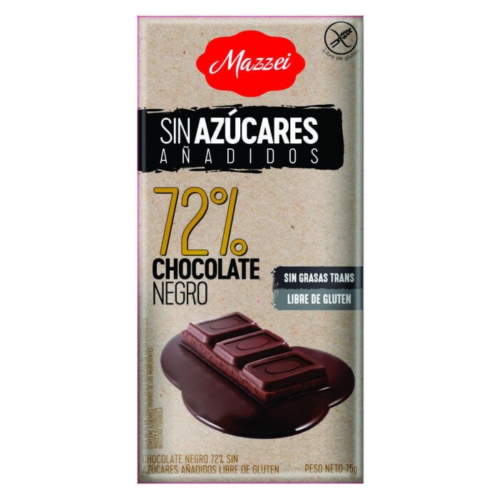 MAZZEI BEFIT CHOCOLATE NEGRO 72% UNID. única