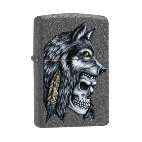 Encendedor Zippo Wolf Skull Featherk - 29863 Encendedor Zippo Wolf Skull Featherk - 29863