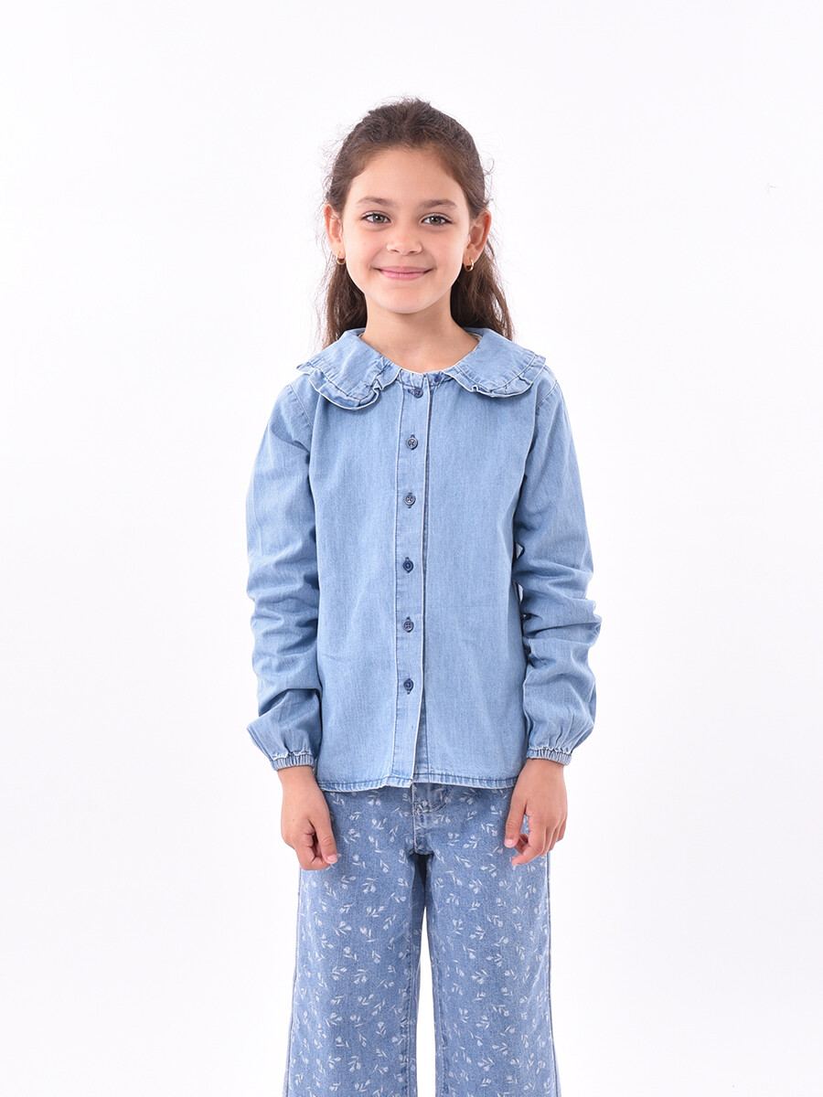 CAMISA JOSEFINA - CELESTE (V) 