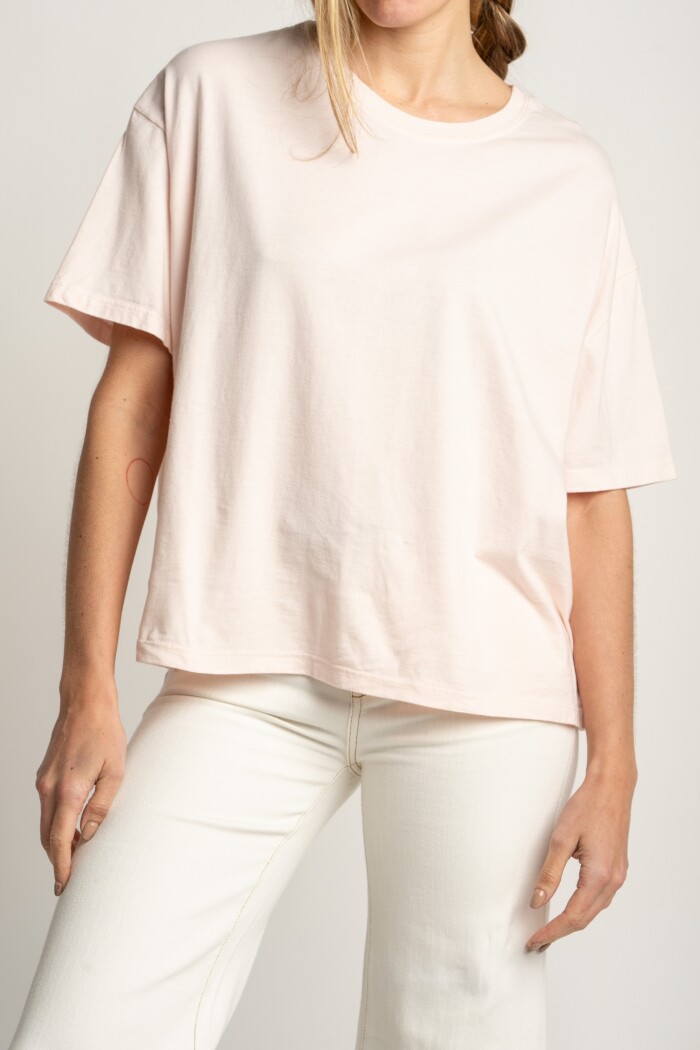Remera Algodon Lavado Rosa