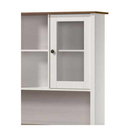 Cristalero 5 Puertas 3 Cajones Li­nea Colonial Blanco/Freijo