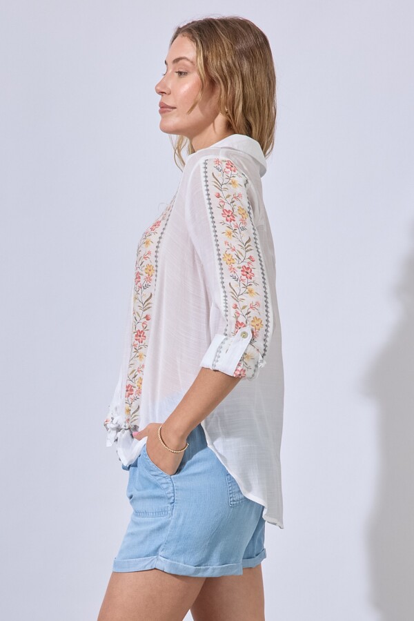 Camisa Flowers BLANCO/MULTI