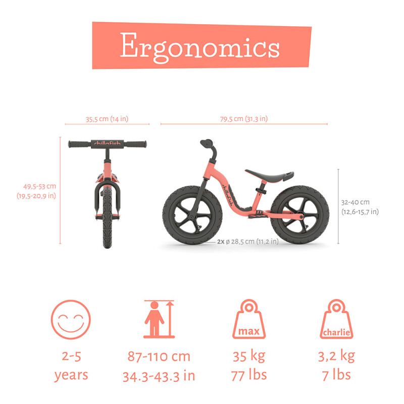 Bicicleta De Equilibro 12´ 2-5 años Salmon