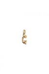 CHARM DE ALEACION DE METALES BAÑADO EN ORO DE 18 K CON FORMA DE LETRA G CON ARGOLLA Charm