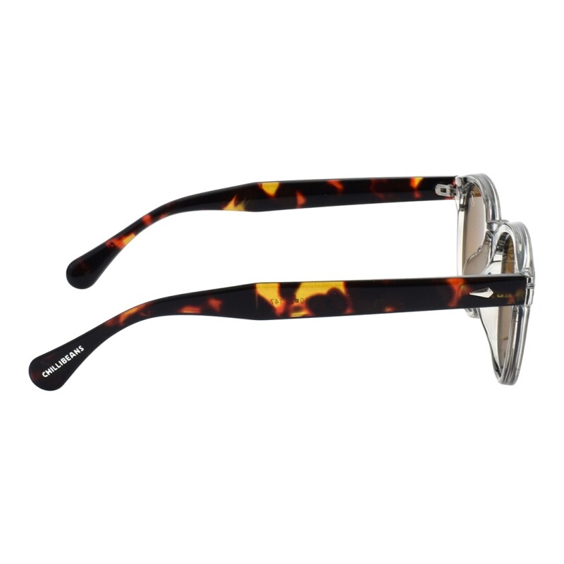 Lentes de Sol Chilli Beans Lausana Transparente - Animal Print Marrón