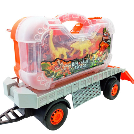Camión Dinosaurio Juguete C/grúa + Tráiler 87cm Jug023012