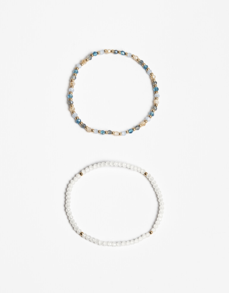 Pulseras Elásticas Sets Canutillos Set De Pulseras Elásticas - Dorado