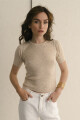REMERA TEJIDA BRANDY BEIGE ML