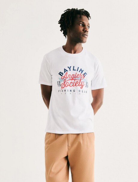 CAMISETA MANGA CORTA CON ESTAMPA BLANCO