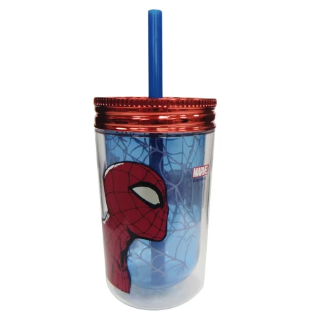 Frasco Infantil con Sorbito 370 Ml Spiderman 001