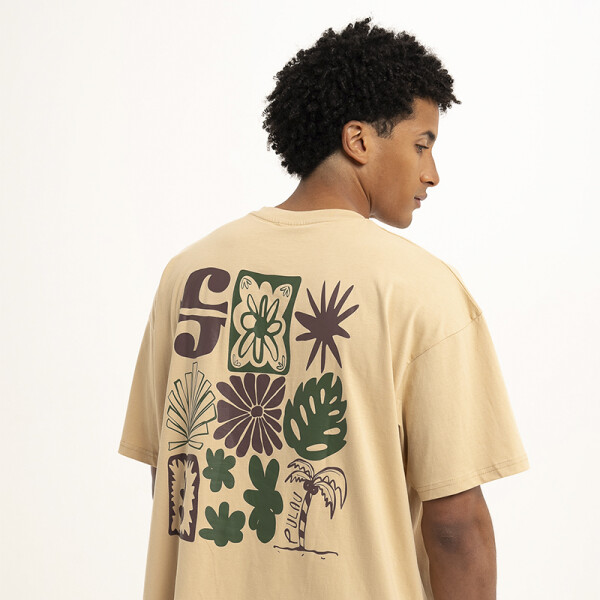 Remera Pulau Palmtree Beige