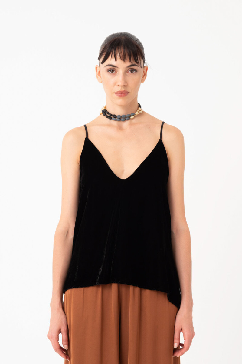 TOP VELVET Negro