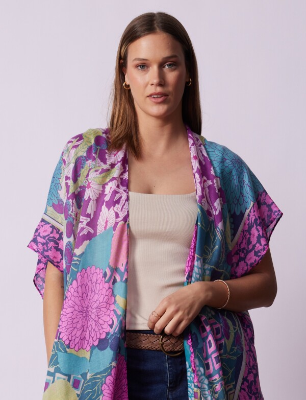 Kimono Patchwork MULTI/VIOLETA