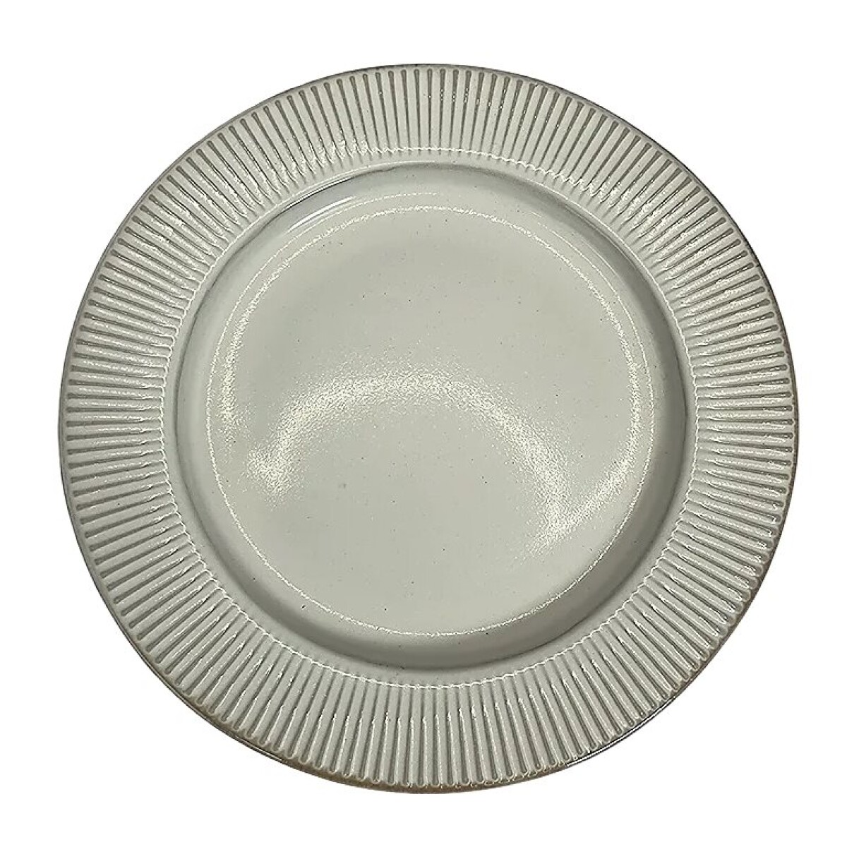 PLATO DE MESA D27CM BLANCO C/BORDE MARRON 