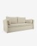 Sofá cama Tanit blanco y patas de madera maciza de haya con acabado natural 210 cm