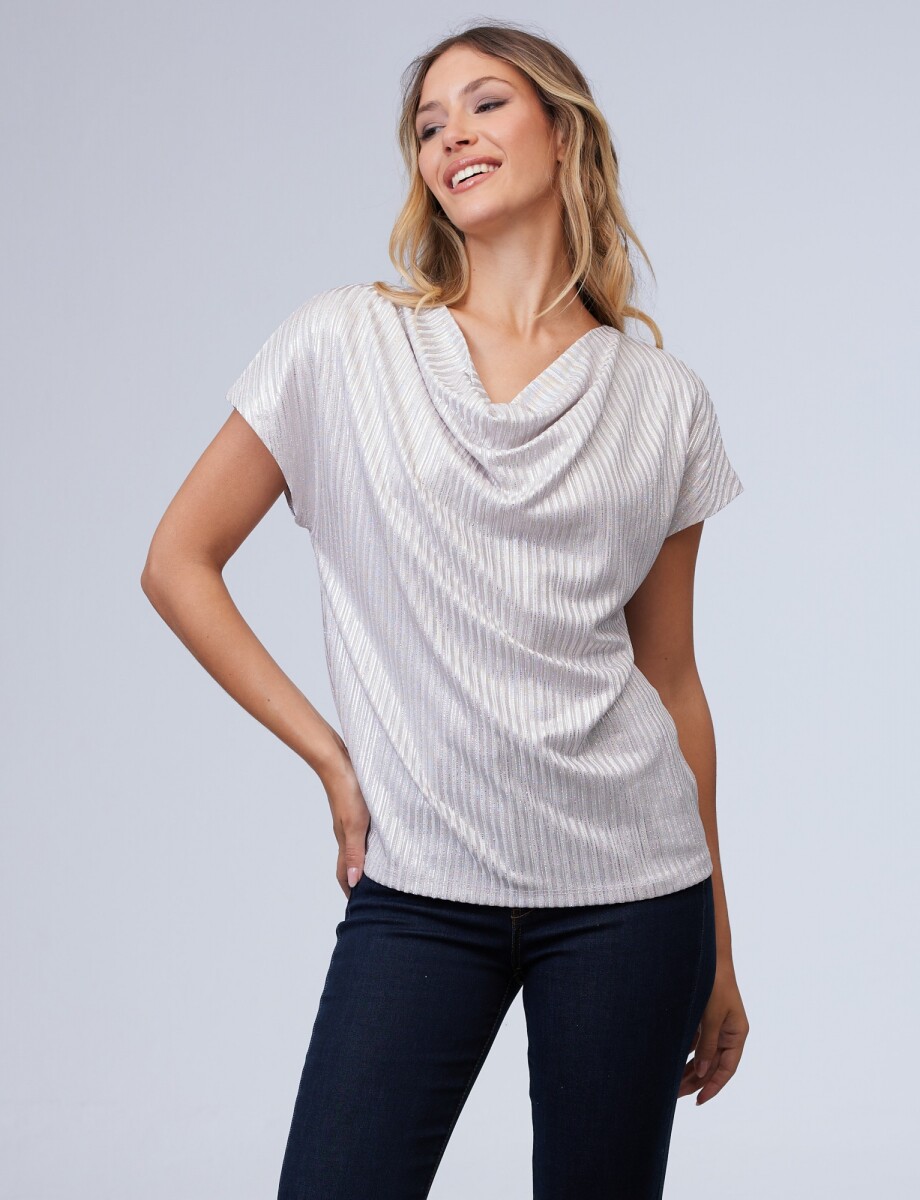 Blusa Lurex - Plateado 