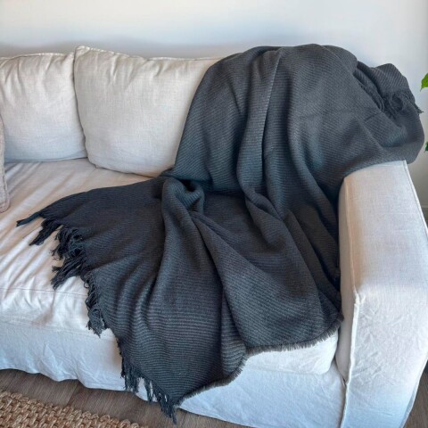 Manta para sillón y cama 180x190 gris Manta para sillón y cama 180x190 gris