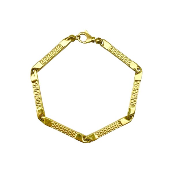 Pulsera Barra - Griega - Oro bajo -Sin Piedra-PU8096 sinpiedra