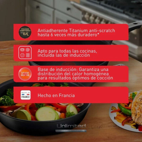 Sartén Tefal 20Cm Frypan Unlimited Negro