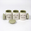 SET FRASCO CERAMICA BLANCO 3PZAS 10X13.5CM Unica