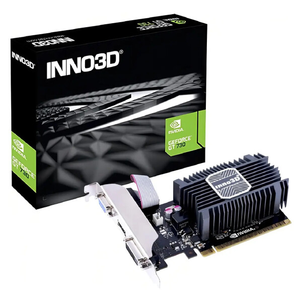 Tarjeta De Video Inno3d Geforce Gt 730 2 Gb Sddr3 Low Profile TASRJETA VIDEO INNO3D GT730 HEATSINK 2
