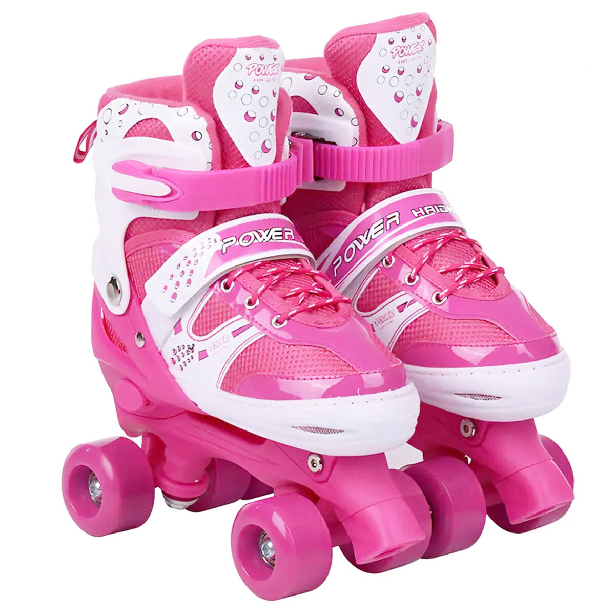 Patines Roller 4 Ruedas Pvc Infantil Ajustable - Rosa 