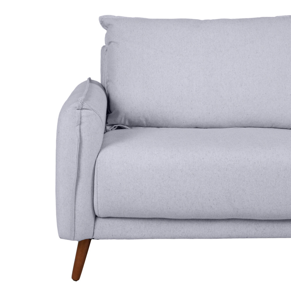 SOFÁ 2 CUERPOS TELA GRIS CHARLOTTE