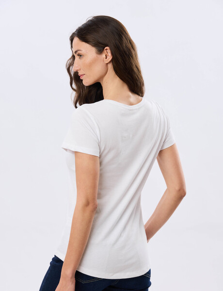 REMERA ESTAMPADA DE ALGODÓN Blanco