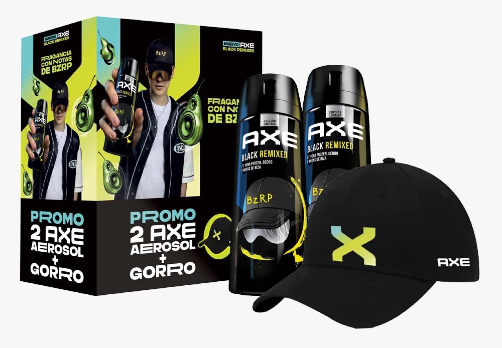 Promo Desodorante Axe BZRP x2 + Gorro – Pack Especial Hombre