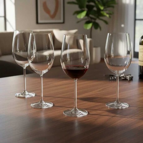 Juego de 6 Copas para Vino de Vidrio 486ML Juego de 6 Copas para Vino de Vidrio 486ML