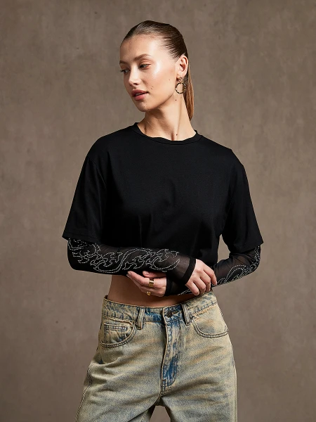 REMERA TEXAS NEGRO