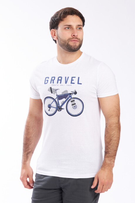 T-SHIRT GRAVEL425 Blanco