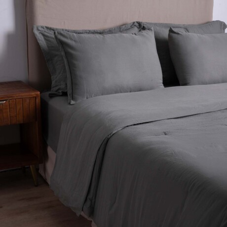 JUEGO DE SABANAS KING POLIESTER VERDE PREWASHED